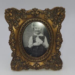 Vintage Frame ornate gold Victorian small oval table top